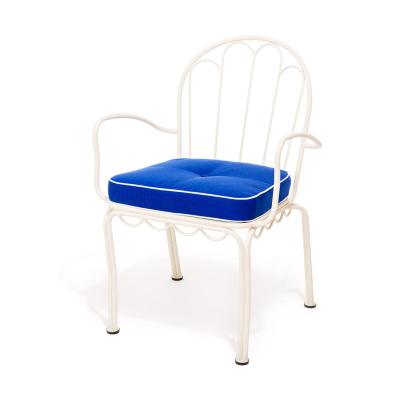 AL Fresco Dining Chair Cushion, Rivie Med Blue