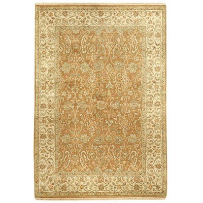 High-Quality Hand-Knotted Brown Area Rug