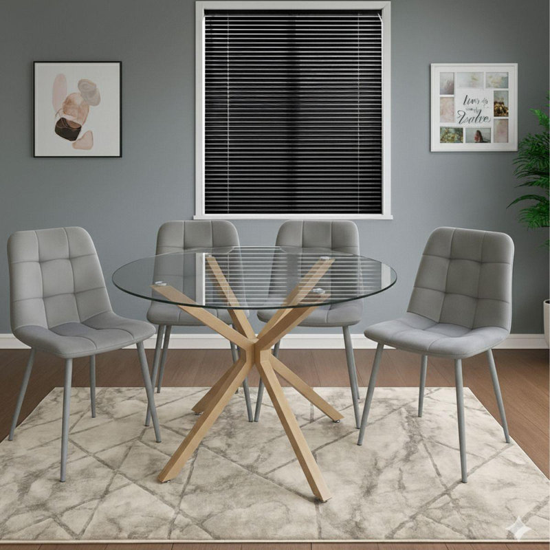 4 - Person Dining Set, Grey
