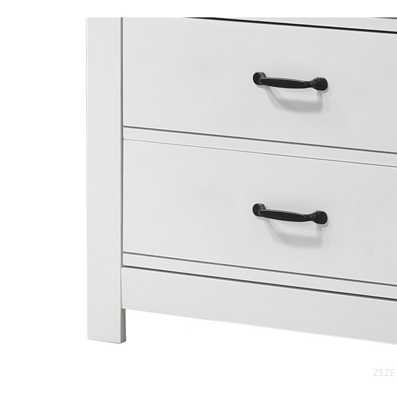 31" White 5-Drawer Chest