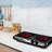 OVENTE Countertop Infrared Double Burner, 1700W Electric Hot Plate and Portable Stove with 7.75" and 6.75" Ceramic Glass Cooktop, 5 Level Temperature Setting and Easy to Clean Base, Black BGI102B-93656886