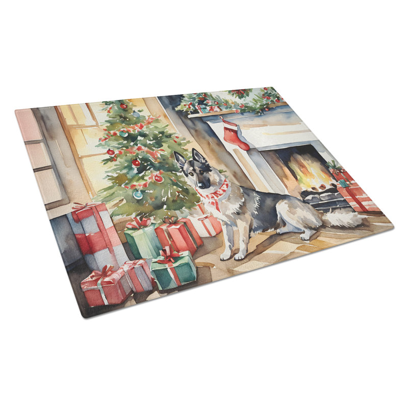 Planche à découper en verre de Noël