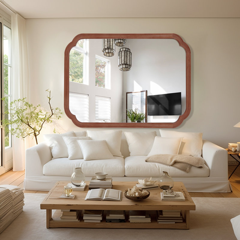 Miroir mural Ali, 30 po x 20 po, 1, Miel profond