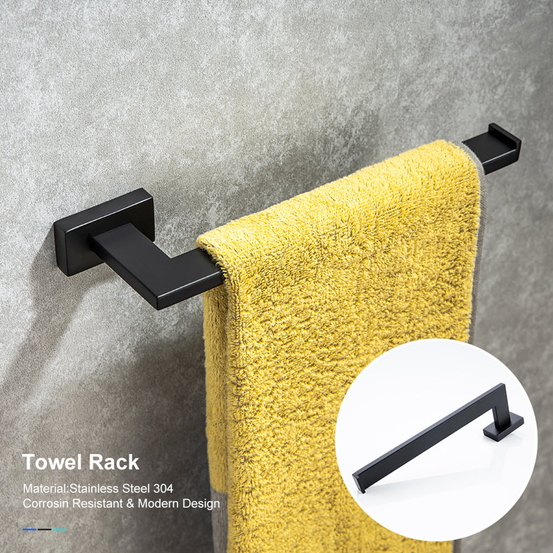 5 - Piece Bathroom Hardware Set, Matte Black