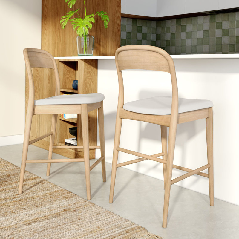 Loar Upholstered Counter Stool, 1, Blonde/Sesame