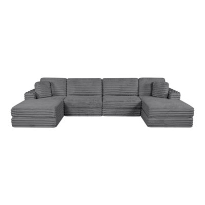 Modular 6 Piece Compressed Sectional