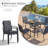 Patio Dining Set For 6, Outdoor Furniture Set Includes 47.2" Round Patio Table And 6 Patio Sling Chairs-1483083617-1483083643