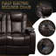 Fauteuil inclinable électrique 93,3 po 3 pièces avec nappa de grain supérieur, relaxation entièrement réglable, charge intelligente, éclairage à DEL RVB dynamique, CAFÉ