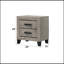 Table de chevet finition gris clair