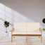 Canapé 2 places en teck Luntha