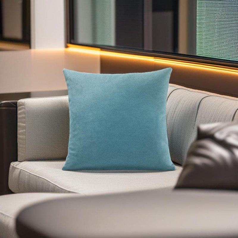 Velvet Feel Chenille Scatter Cushion Cover, 45 cm x 45 cm, Teal