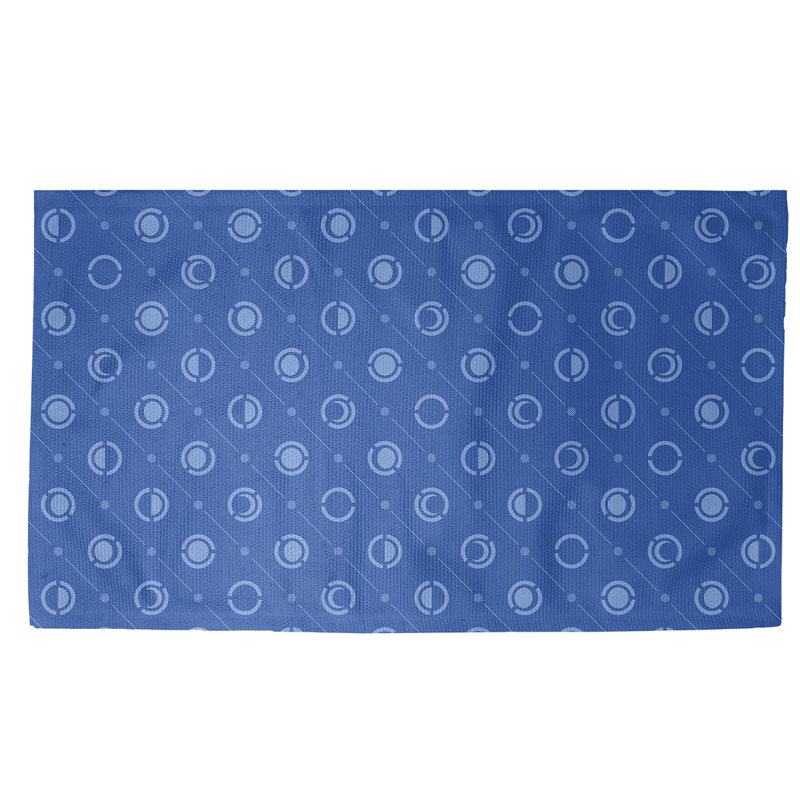 Bleu phases de lune Tapis décoratif, Rectangle 3 pi x 5 pi