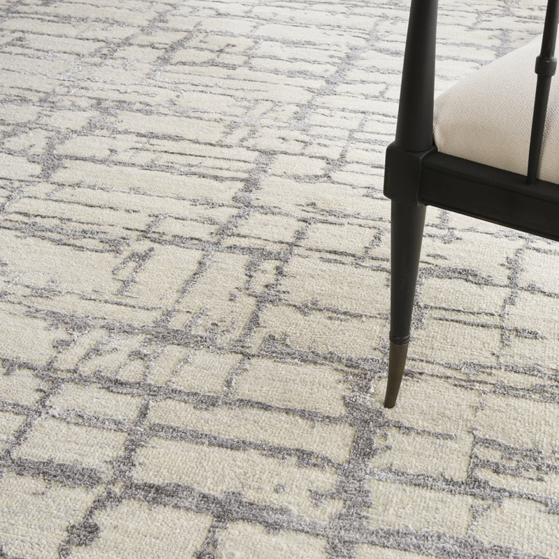 Abstract Hand Woven Area Rug, Rectangle 8'6" x 11'6"