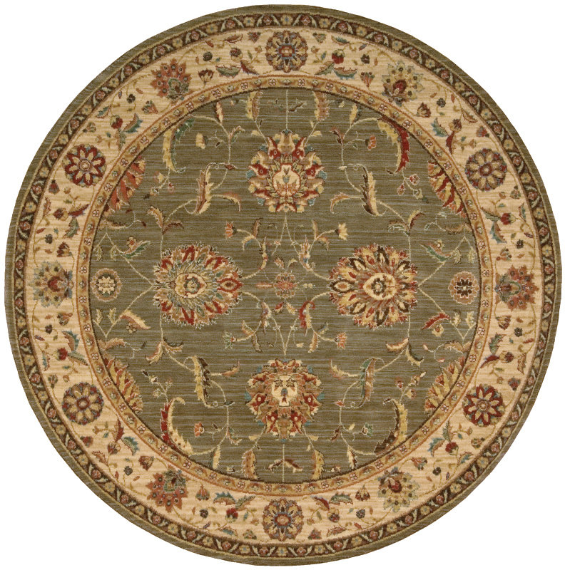 Iulfrith Wool Oriental Indoor Rug, Round 7'10"
