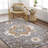 Rectangle Oriental Machine Woven Polyester Area Rug in Orange-437619154