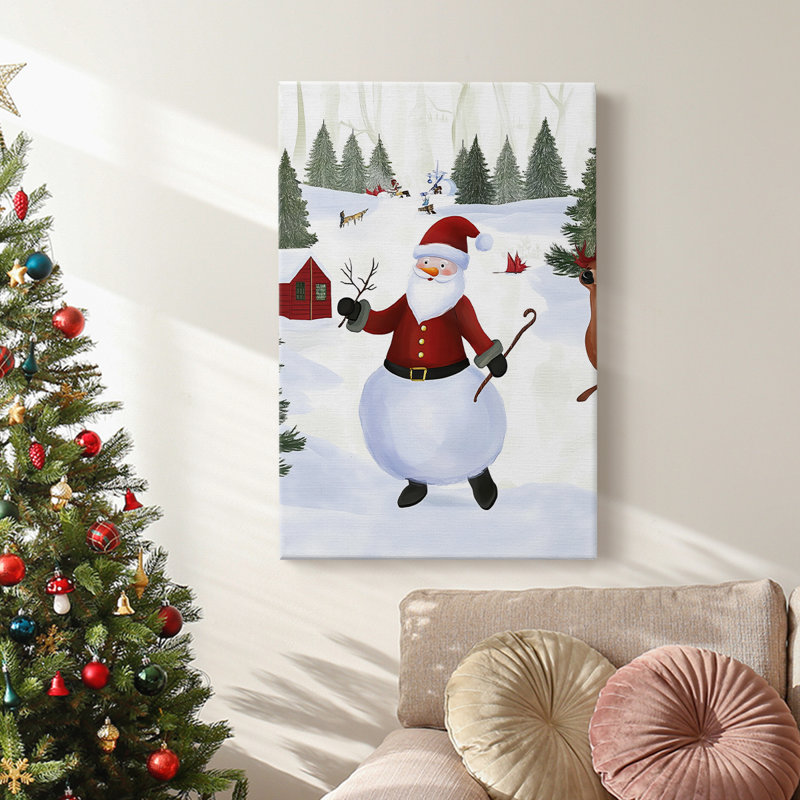 Art des Fêtes de Noël - Toile tendue avec châssis CCXXVI, H 18 po x l 12 po