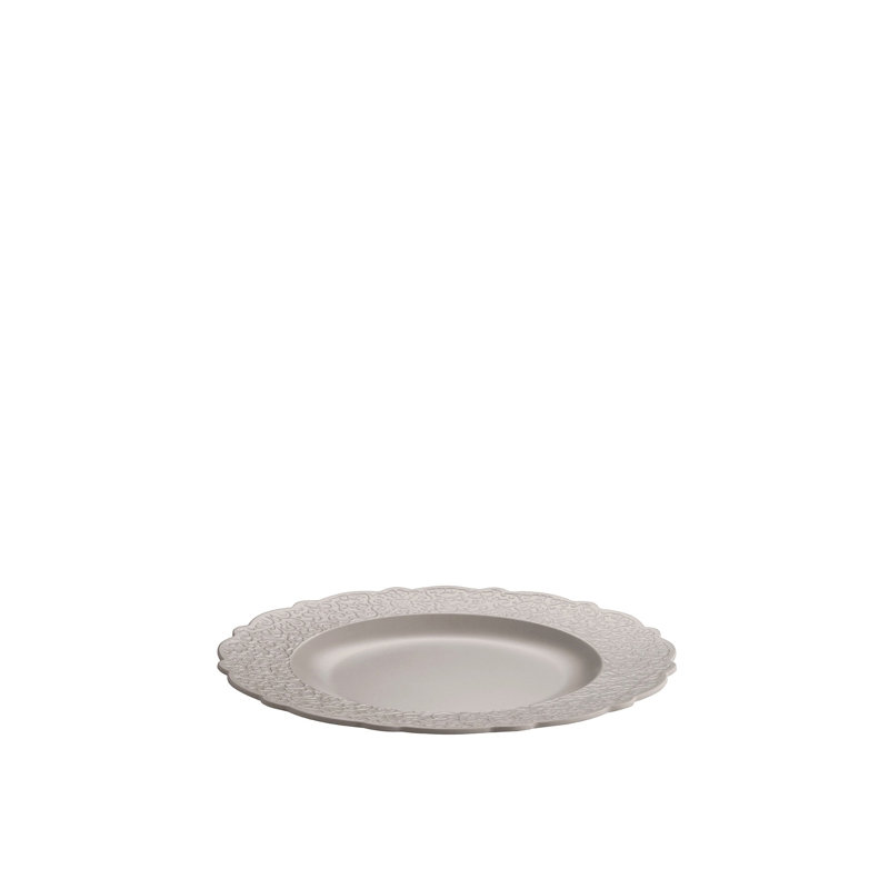 Elegant White Melamine Round Dinner Plates, Set of 4