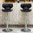 2 Dark Brown Swivel . Upholstery, Base. 360 Degree And Footrest. Faux Leather Seat With Support. 17.75"W X 21.25"D 34"-42.5"H. Simple Assembly Instructions Upholstery Adjustable , Base, Of 2. Metal-489472256