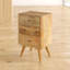 Leonardo 36cm W Solid Wood Bedside Table