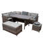 Chablis 9 - Person Patio Dining Set Rectangular Table with Cushions Included
