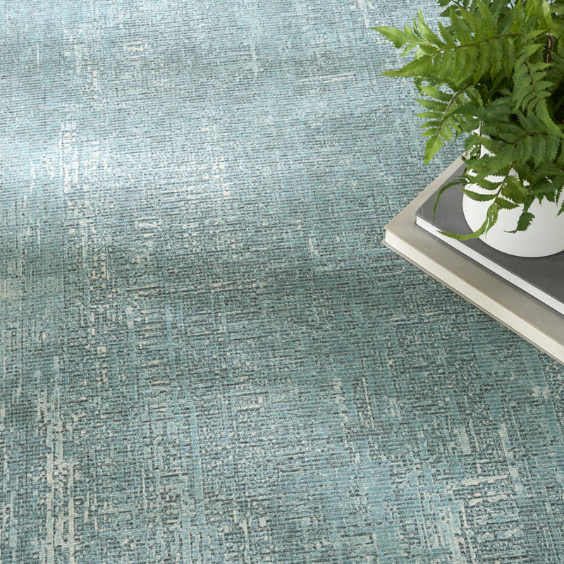 Tapis d'intérieur moderne vert 5 pi x 7 pi Nourison Botanical Washables, Rectangle 5 pi x 7 pi, Vert