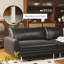 Coussin modulaire en cuir noir en microfibre-314351781