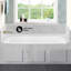 Baignoire d'angle Voltaire 60 x 30 avec bonde à gauche, blanc lustré, trop-plein intégré et bonde incluse.
