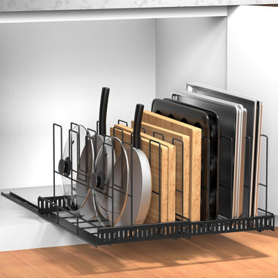 Grand plateau de cuisson rétractable et organisateur de plaques à biscuits
