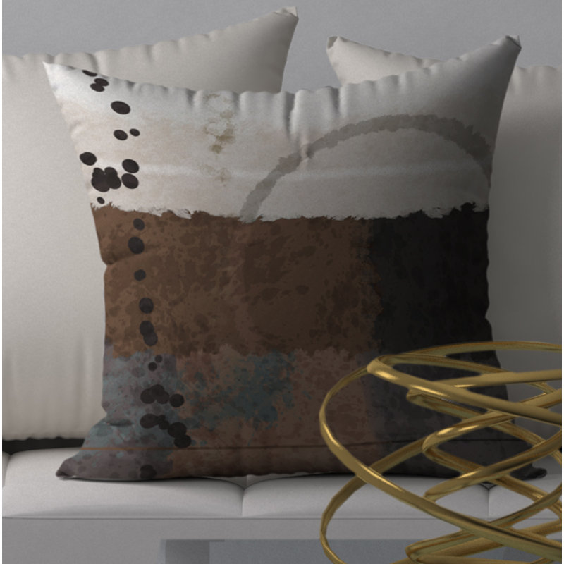 Abstract Reversible Throw Pillow, 20" x 20"