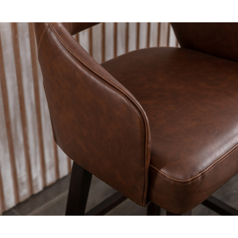 Kyalee Swivel Counter Stool, Brown, Dark Coffee