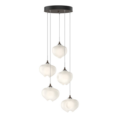 Luminaire suspendu géométrique à 5 lumières Ume