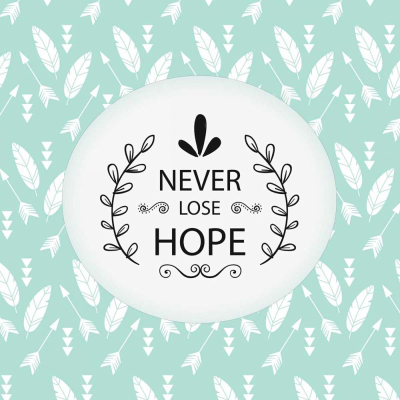 «Dakota Fields Allen, Kimberly Gallery», art sur toile tendue: Never Lose Hope, H 15 po x l 15 po