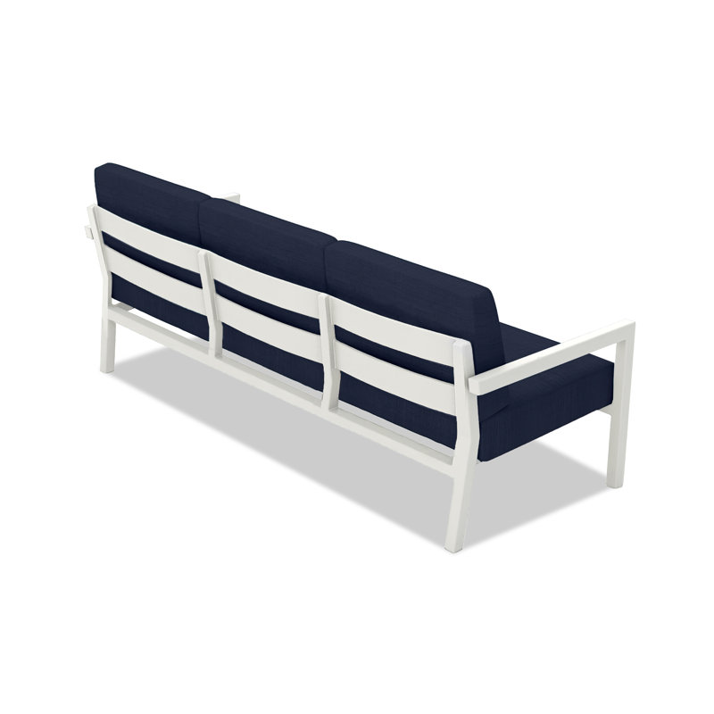 Vivant 83" Wide Outdoor Patio Sofa with Sunbrella® Cushions, Spectrum Indigo Sunbrella®, Slate