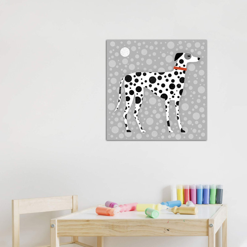 Dalmatien par Terry Runyan - impression, Pas de tapis, Toile tendue, H 12 po x l 12 po x P 0,75 po