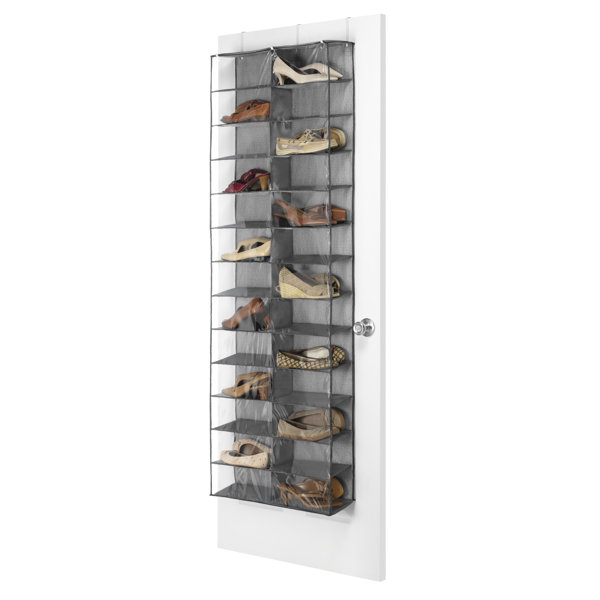 Étagère à Chaussures Whitmor, 30 Compartiments, Marron Clair, Structure Métal Et Tissu, 122 Cm