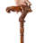 Hand Carved Wooden Walking Cane With Ergonomic Handle And Rubber Tip For Men And Women - Fashionable Unique Walking Stick For Seniors - 37 Inch (Wolf)