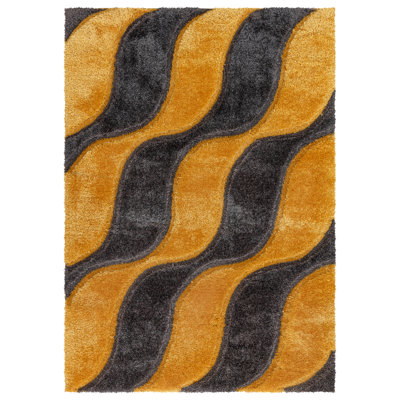 Darvon Geometric Shag Indoor / Outdoor Area Rug