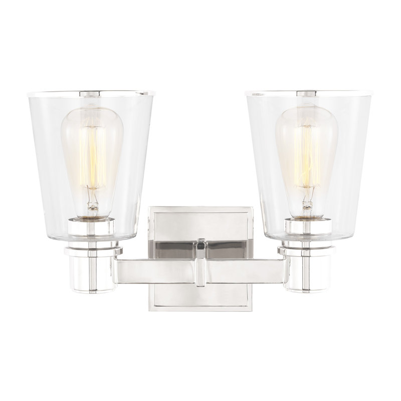 2 - Light Dimmable Vanity Light, Polished Nickel