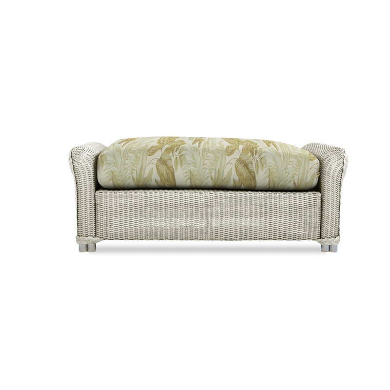 Reflections Outdoor Ottoman, Botanic Willow, Linen