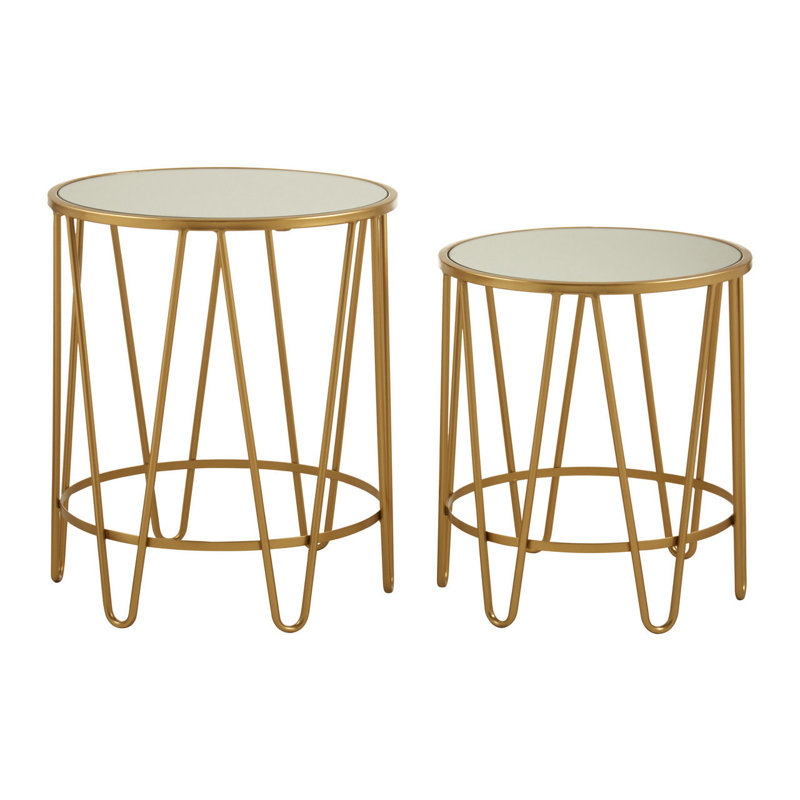 Orofino Glass Top Frame Nesting Tables