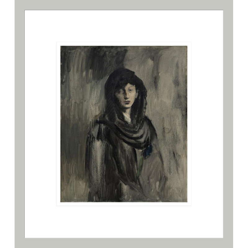 «Fernande avec une mantille noire» par Pablo Picasso, impression giclée sur cadre, H 15,62 po x l 13,75 po