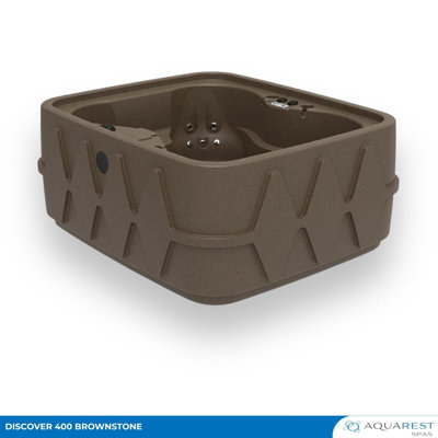 AquaRest Discover AR400 Standard 4-Person 20-Jet Plug & Play Hot Tub with LED Waterfall and Friction Heating