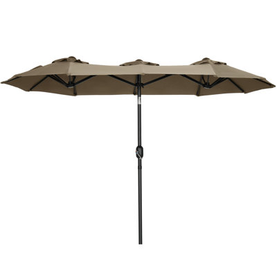 9.5' Large Outdoor Double-sided Market Sunbrella Umbrella