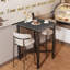 Mianca Marble Top Metal Base Dining Table-795029426