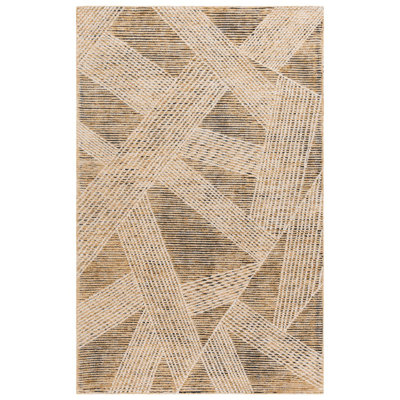 Ebony Hand Tufted Wool Abstract Indoor Rug