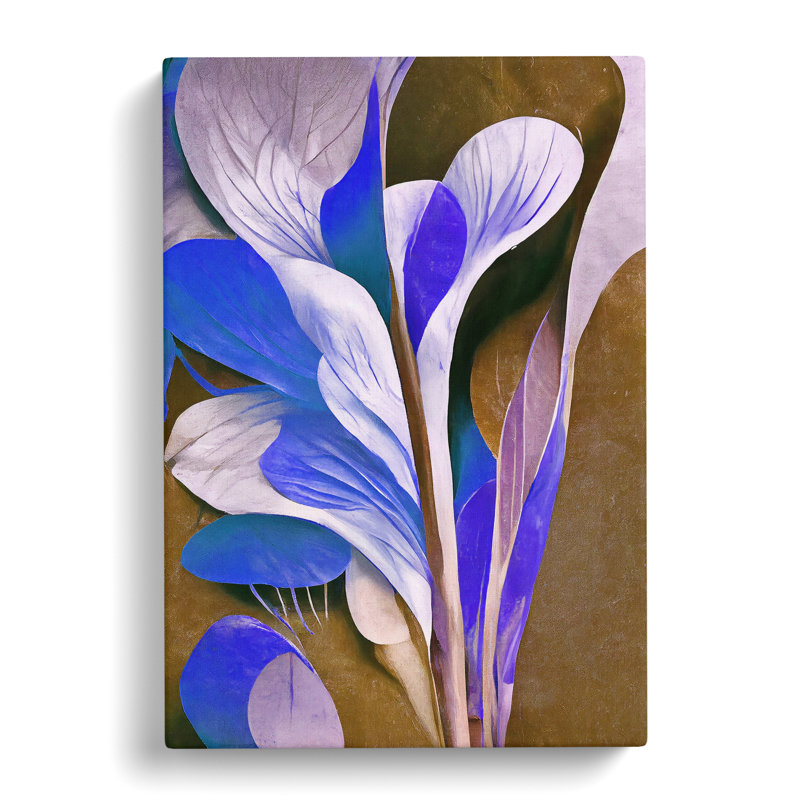 XC1022-377X Abstract Painting Flowers No.4 - Wrapped Canvas Print, 50cm H x 35cm W x 3cm D