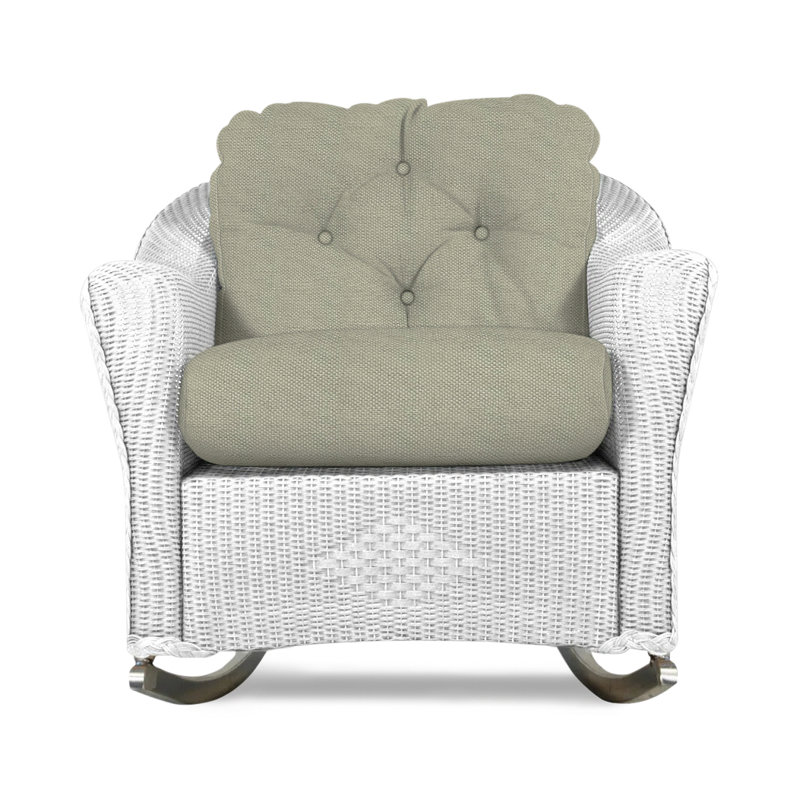 Reflections Outdoor Rocker Chair, Callen Celadon, White