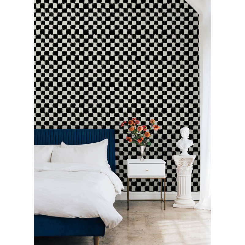 Rouleau de papier peint autocollant L 20,5 pi x l 18 po, Noir doux