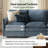 Cashin 127.5“ Modern Oversized Double-Layer Cushion Storage Sectional Sofa with Extendable Foot Pedal-185695567