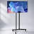 Adjustable Height Mobile TV Cart With Locking Wheels For Versatile Screen Display And Easy Movement